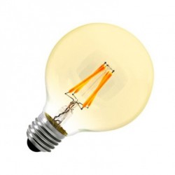 Ampoule LED E27 Filament Globe Gold G80 6W Dimmable