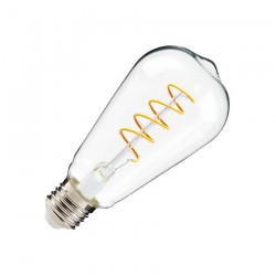Ampoule LED E27 Dimmable Filament Spirale Gros Citron ST64 4W
