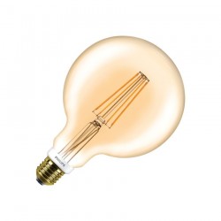 Ampoule LED E27 G120 Philips Dimmable Filament Globe CLA 7W Gold