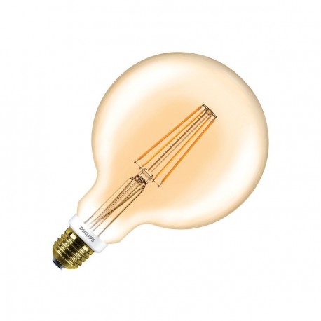 Ampoule LED E27 G120 Philips Dimmable Filament Globe CLA 7W Gold