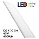 Dalle LED 120 x 30 cm - 40W - 4000lm - Slim